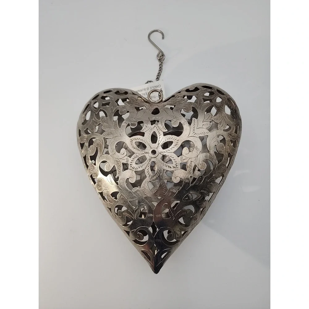 Iron‎ cutwork hanging Heart shaped Lantern